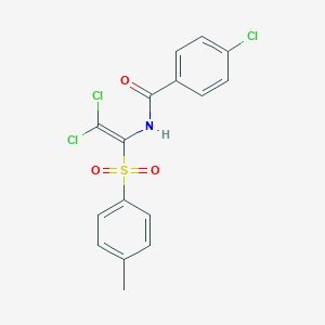 4-Chloro-N-(2,2-dichloro-1-((4-methylphenyl)sulfonyl)vinyl)benzamide