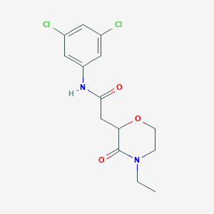 molecular formula C14H16Cl2N2O3 B4122602 N-(3,5-dichlorophenyl)-2-(4-ethyl-3-oxomorpholin-2-yl)acetamide 