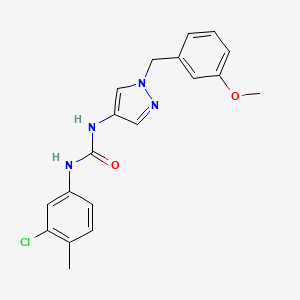 molecular formula C19H19ClN4O2 B4122622 N-(3-chloro-4-methylphenyl)-N'-[1-(3-methoxybenzyl)-1H-pyrazol-4-yl]urea 
