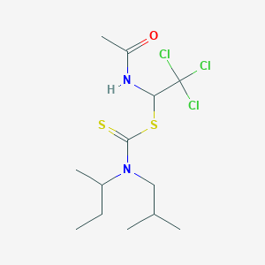 1-(Acetylamino)-2,2,2-trichloroethyl sec-butyl(isobutyl)dithiocarbamate