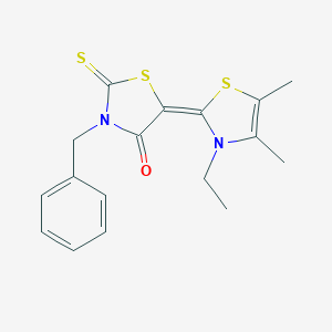 3-benzyl-5-(3-ethyl-4,5-dimethyl-1,3-thiazol-2(3H)-ylidene)-2-thioxo-1,3-thiazolidin-4-one