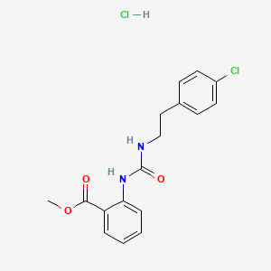 molecular formula C17H18Cl2N2O3 B4122763 Methyl 2-[2-(4-chlorophenyl)ethylcarbamoylamino]benzoate;hydrochloride 