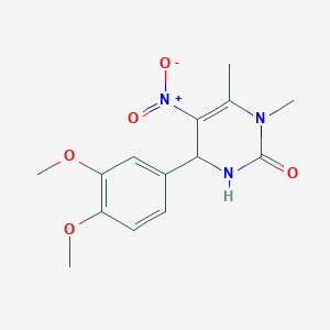 4-(3,4-dimethoxyphenyl)-5-nitro-1,6-dimethyl-3,4-dihydro-2(1H)-pyrimidinone
