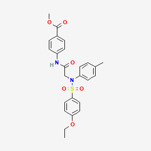 molecular formula C25H26N2O6S B4122799 methyl 4-{[N-[(4-ethoxyphenyl)sulfonyl]-N-(4-methylphenyl)glycyl]amino}benzoate 
