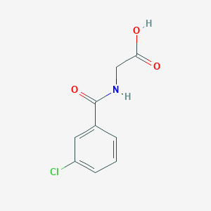 molecular formula C9H8ClNO3 B041228 (3-Chloro-benzoylamino)-acetic acid CAS No. 57728-59-3