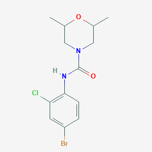 molecular formula C13H16BrClN2O2 B4122826 N-(4-bromo-2-chlorophenyl)-2,6-dimethyl-4-morpholinecarboxamide 
