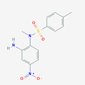 molecular formula C14H15N3O4S B412286 N-(2-Amino-4-nitro-phenyl)-4,N-dimethyl-benzenesulfonamide 