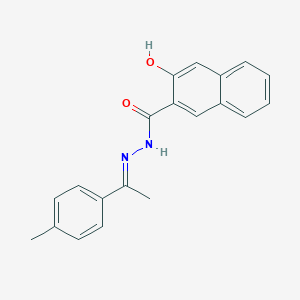 molecular formula C20H18N2O2 B412291 3-hydroxy-N'-[1-(4-methylphenyl)ethylidene]-2-naphthohydrazide 