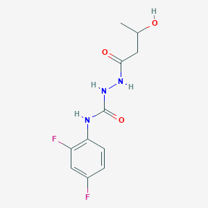 molecular formula C11H13F2N3O3 B4122910 N-(2,4-difluorophenyl)-2-(3-hydroxybutanoyl)hydrazinecarboxamide 