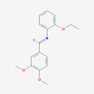 molecular formula C17H19NO3 B412292 N-(3,4-dimethoxybenzylidene)-N-(2-ethoxyphenyl)amine 