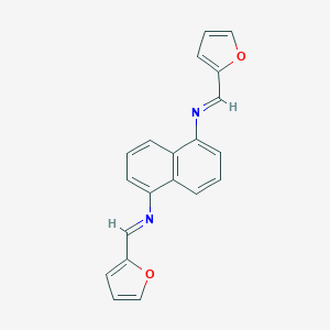molecular formula C20H14N2O2 B412298 N,N'-Bis(2-furylmethylene)-1,5-naphthalenediamine 