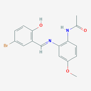 molecular formula C16H15BrN2O3 B412301 N-{2-[(5-bromo-2-hydroxybenzylidene)amino]-4-methoxyphenyl}acetamide 