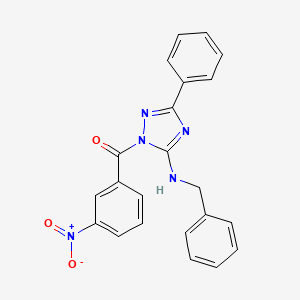 molecular formula C22H17N5O3 B4123039 N-benzyl-1-(3-nitrobenzoyl)-3-phenyl-1H-1,2,4-triazol-5-amine 