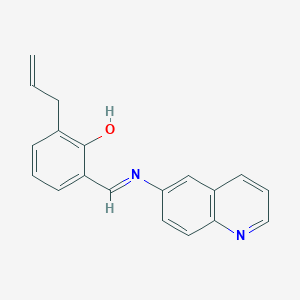 molecular formula C19H16N2O B412304 2-Allyl-6-[(6-quinolinylimino)methyl]phenol 
