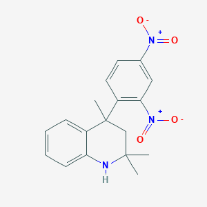 molecular formula C18H19N3O4 B412305 4-{2,4-Bisnitrophenyl}-2,2,4-trimethyl-1,2,3,4-tetrahydroquinoline 