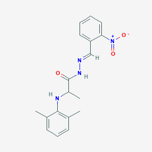 molecular formula C18H20N4O3 B412306 2-(2,6-dimethylanilino)-N'-{2-nitrobenzylidene}propanohydrazide 