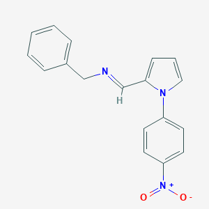 molecular formula C18H15N3O2 B412311 N-[1-(4-Nitrophenyl)pyrrol-2-ylmethylene]benzylamine 