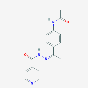 molecular formula C16H16N4O2 B412313 N-[4-(N-isonicotinoylethanehydrazonoyl)phenyl]acetamide 