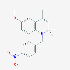 molecular formula C20H22N2O3 B412321 6-Methoxy-2,2,4-trimethyl-1-[(4-nitrophenyl)methyl]quinoline CAS No. 300801-63-2