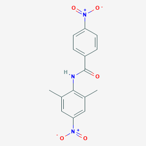 molecular formula C15H13N3O5 B412323 4-nitro-N-{4-nitro-2,6-dimethylphenyl}benzamide 
