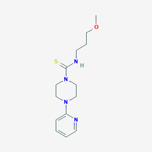 molecular formula C14H22N4OS B4123249 N~1~-(3-METHOXYPROPYL)-4-(2-PYRIDYL)TETRAHYDRO-1(2H)-PYRAZINECARBOTHIOAMIDE 
