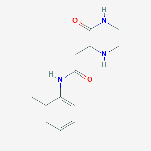 molecular formula C13H17N3O2 B4123338 N-(2-methylphenyl)-2-(3-oxopiperazin-2-yl)acetamide 