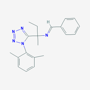 molecular formula C20H23N5 B412336 N-[2-[1-(2,6-dimethylphenyl)tetrazol-5-yl]butan-2-yl]-1-phenylmethanimine 