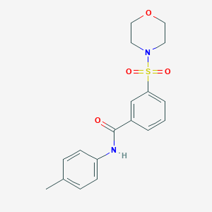 molecular formula C18H20N2O4S B412339 3-(morpholinosulfonyl)-N-(p-tolyl)benzamide CAS No. 352638-34-7