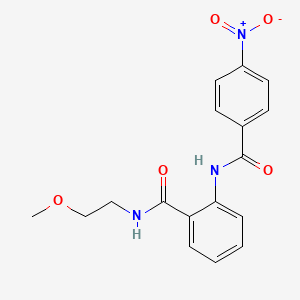 molecular formula C17H17N3O5 B4123394 N-(2-methoxyethyl)-2-[(4-nitrobenzoyl)amino]benzamide 