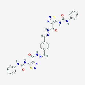 N-{4-[(2-{4-[2-({5-[(anilinocarbonyl)amino]-1,2,3-thiadiazol-4-yl}carbonyl)carbohydrazonoyl]benzylidene}hydrazino)carbonyl]-1,2,3-thiadiazol-5-yl}-N'-phenylurea
