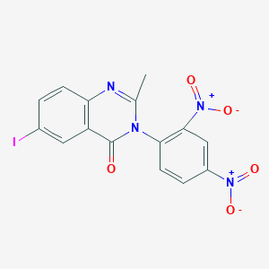 3-{2,4-bisnitrophenyl}-6-iodo-2-methyl-4(3H)-quinazolinone