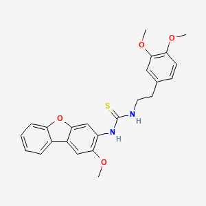 molecular formula C24H24N2O4S B4123438 N-[2-(3,4-dimethoxyphenyl)ethyl]-N'-(2-methoxydibenzo[b,d]furan-3-yl)thiourea 