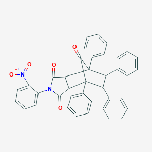 molecular formula C39H28N2O5 B412344 4-(2-Nitrophenyl)-1,7,8,9-tetraphenyl-4-azatricyclo[5.2.1.02,6]decane-3,5,10-trione 