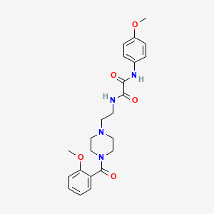 molecular formula C23H28N4O5 B4123492 N-{2-[4-(2-methoxybenzoyl)-1-piperazinyl]ethyl}-N'-(4-methoxyphenyl)ethanediamide 