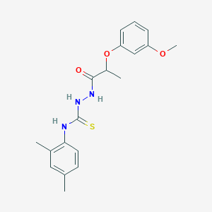 molecular formula C19H23N3O3S B4123495 N-(2,4-dimethylphenyl)-2-[2-(3-methoxyphenoxy)propanoyl]hydrazinecarbothioamide 