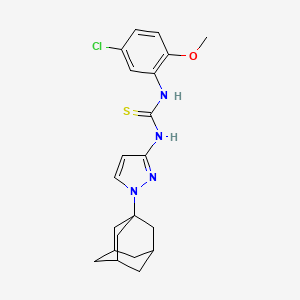 molecular formula C21H25ClN4OS B4123534 N-[1-(1-adamantyl)-1H-pyrazol-3-yl]-N'-(5-chloro-2-methoxyphenyl)thiourea 