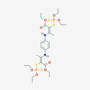 molecular formula C26H42N2O8P2S4 B412355 ethyl (E)-2-diethoxyphosphinothioylsulfanyl-3-[4-[[(E)-3-diethoxyphosphinothioylsulfanyl-4-ethoxy-4-oxobut-2-en-2-yl]amino]anilino]but-2-enoate 