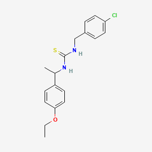 molecular formula C18H21ClN2OS B4123595 N-(4-chlorobenzyl)-N'-[1-(4-ethoxyphenyl)ethyl]thiourea 