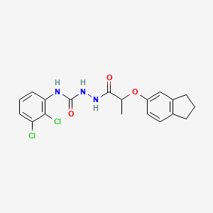 molecular formula C19H19Cl2N3O3 B4123605 N-(2,3-dichlorophenyl)-2-[2-(2,3-dihydro-1H-inden-5-yloxy)propanoyl]hydrazinecarboxamide 