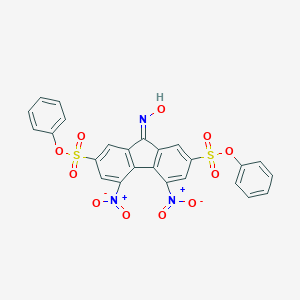 molecular formula C25H15N3O11S2 B412366 diphenyl 9-hydroxyimino-4,5-dinitro-9H-fluorene-2,7-disulfonate 