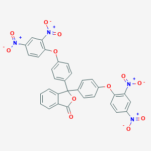 molecular formula C32H18N4O12 B412369 3,3-bis(4-{2,4-bisnitrophenoxy}phenyl)-2-benzofuran-1(3H)-one 