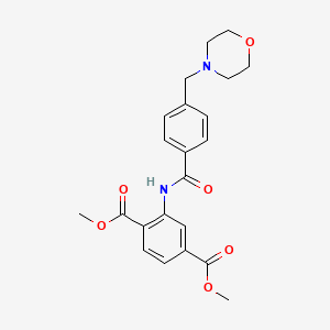 molecular formula C22H24N2O6 B4123695 dimethyl 2-{[4-(4-morpholinylmethyl)benzoyl]amino}terephthalate 