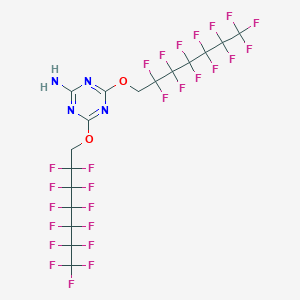 molecular formula C17H6F26N4O2 B412371 4,6-Bis[(2,2,3,3,4,4,5,5,6,6,7,7,7-tridecafluoroheptyl)oxy]-1,3,5-triazin-2-amine CAS No. 57338-64-4