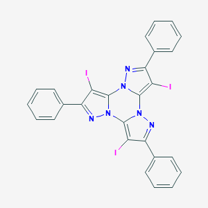 molecular formula C27H15I3N6 B412376 3,7,11-Triiodo-2,6,10-triphenyltripyrazolo[1,5-a:1,5-c:1,5-e][1,3,5]triazine 