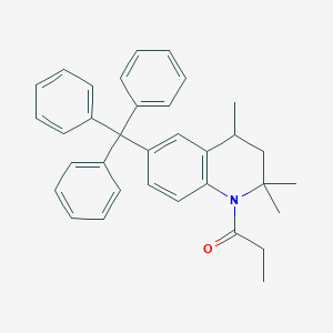 molecular formula C34H35NO B412380 2,2,4-Trimethyl-1-propionyl-6-trityl-1,2,3,4-tetrahydroquinoline CAS No. 299970-40-4