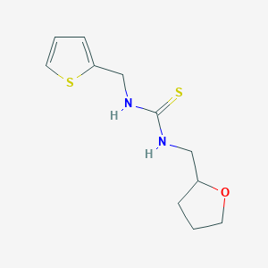 molecular formula C11H16N2OS2 B4123838 N-TETRAHYDRO-2-FURANYLMETHYL-N'-(2-THIENYLMETHYL)THIOUREA 