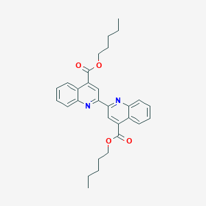 molecular formula C30H32N2O4 B412385 Pentyl 2-(4-pentoxycarbonylquinolin-2-yl)quinoline-4-carboxylate CAS No. 1260-91-9