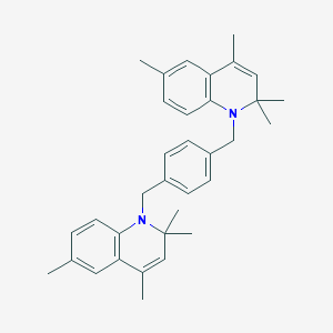 molecular formula C34H40N2 B412386 2,2,4,6-tetramethyl-1-{4-[(2,2,4,6-tetramethyl-1(2H)-quinolinyl)methyl]benzyl}-1,2-dihydroquinoline 