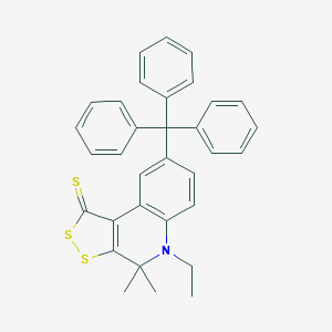molecular formula C33H29NS3 B412387 5-ethyl-4,4-dimethyl-8-trityl-4,5-dihydro-1H-[1,2]dithiolo[3,4-c]quinoline-1-thione CAS No. 299970-42-6