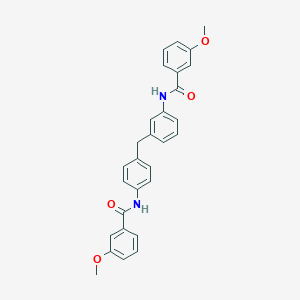 molecular formula C29H26N2O4 B412390 3-methoxy-N-(3-{4-[(3-methoxybenzoyl)amino]benzyl}phenyl)benzamide 